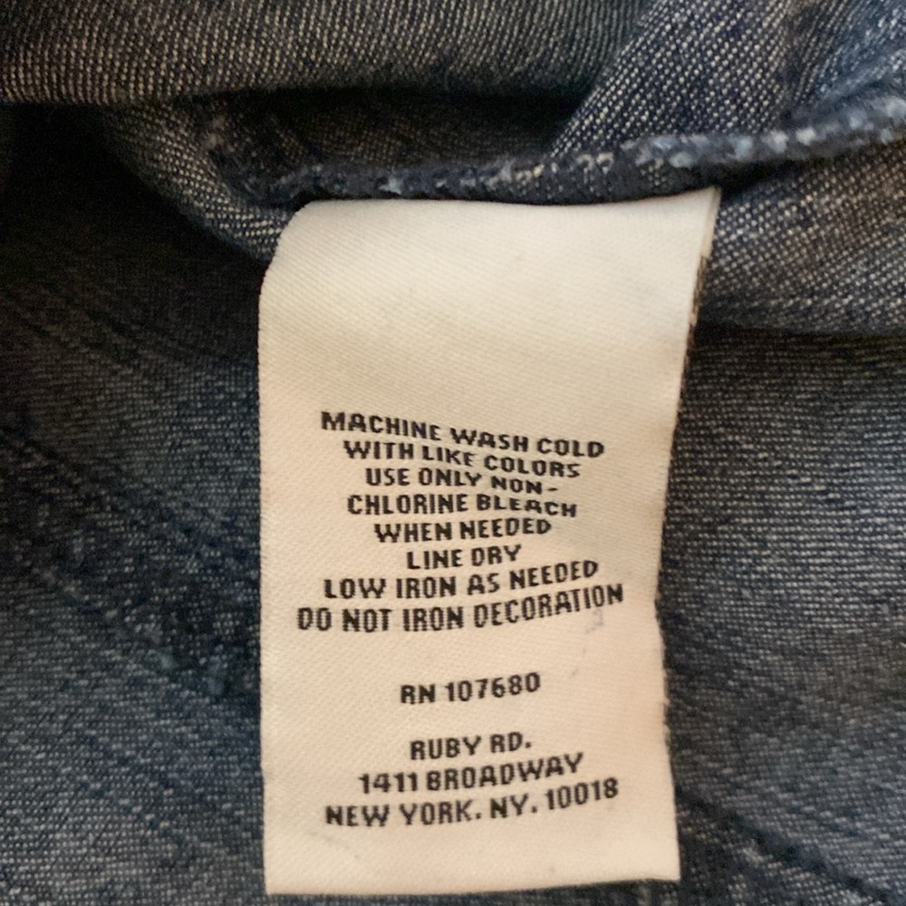 Ruby Rd. Jean Denim Zipper Jacket - Picture 5 of 5